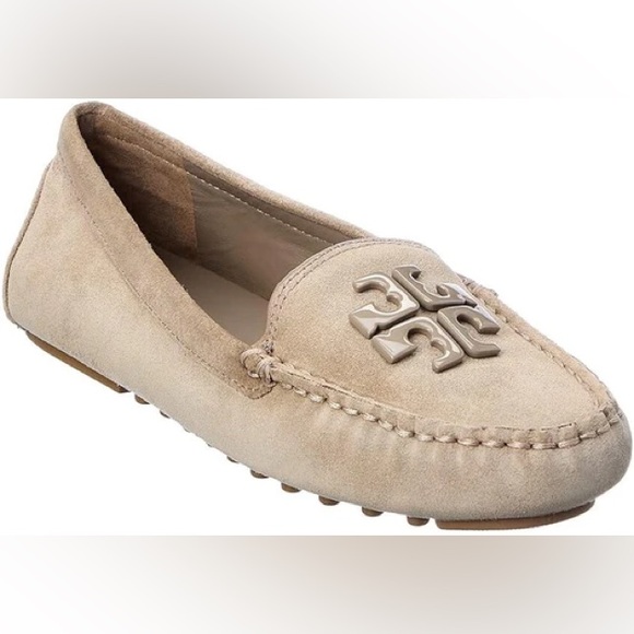 Tory Burch Shoes - Tory Burch taupe Lowell 2 Driver suede loafer shoe